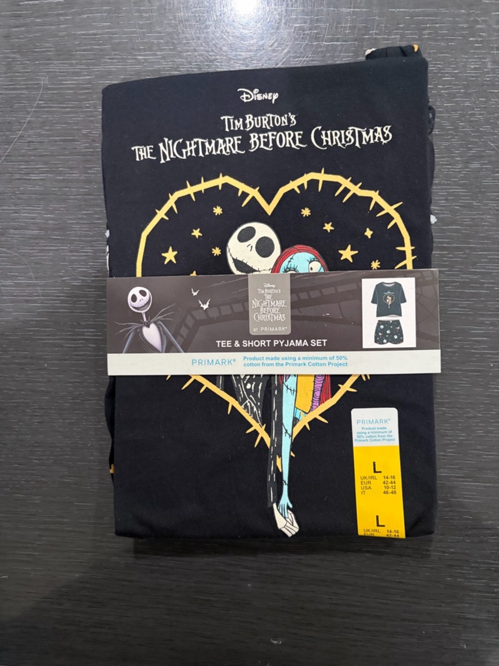 Disney The Nightmare Before Christmas Black Tee & Star Graphic Shorts Set